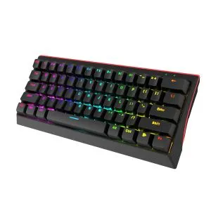 Tastatură de gaming Marvo Tastatură mecanică de gaming 61 de taste TKL - KG962G - comutatoare roșii, RGB