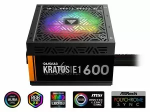 Gamdias PSU 600W Addressable RGB - KRATOS E1-600