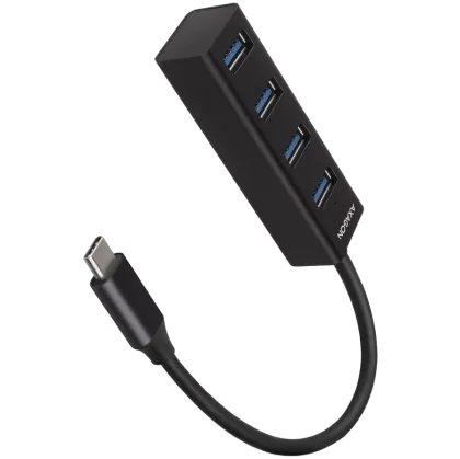 AXAGON HUE-M1C 4x USB3.2 Gen 1 MINI hub, metal, 20cm USB-C cable