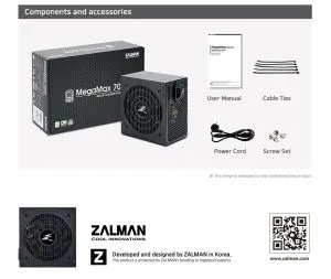 Zalman güç kaynağı PSU MegaMax 700W 80+ ZM700-TXII