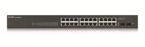 Comutator ZYXEL GS1900-24, 24 porturi controlabile, Gigabit, Instalare într-un dulap