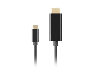 Кабел Lanberg USB-C (M) -> HDMI(M) 2.0 4K 60hz cable 0.5m, black