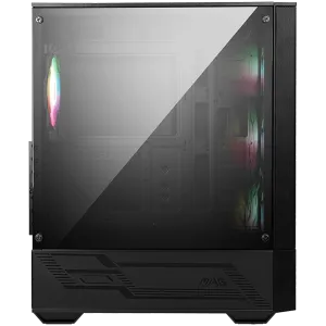 MSI MAG FORGE 112R, Mid-Tower, ATX/M-ATX/ITX, 2x USB 3.2 Gen 1 Type-A, 1x Audio/1x Mic, Insta-light Loop Button, ARGB Hub, 4x 120mm ARGB Fans, 4mm Tempered Glass