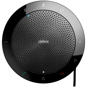 JABRA SPEAK 510 MS Speakerphone for UC & BT, USB Conference solution, 360-degree-microphone, Plug&Play, mute and volume button, Wideband, Bluetooth (up to 100 meters), Microsoft optimized Version B: incl. Smart Button activated via JABRA Direct