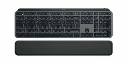 Tastatură Logitech MX Keys S, Bluetooth, iluminată, suport pentru încheietura mâinii, neagră