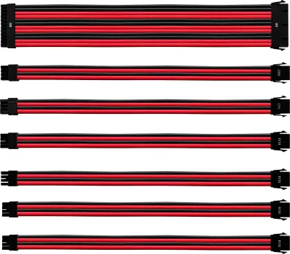 Cooler Master Colored Extension Cable Kit, Red & Black