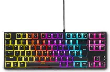 Tastatură mecanică pentru jocuri Spartan Gear Lochos 2 RGB TKL, neagră