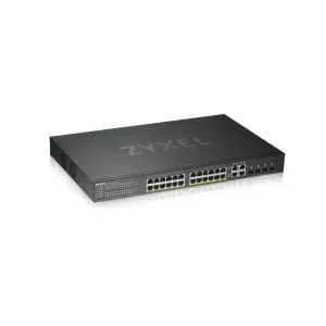 Switch ZyXEL GS1920-24HPv2, 28 porturi Smart Managed Switch 24x Gigabit Cupru și 4x Gigabit dual pers., mod hybird, autonom sau NebulaFlex Cloud