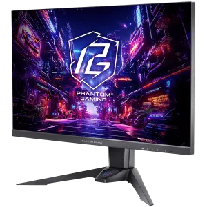 Asrock Gaming Monitor, 27" QHD(2560x1440) IPS, 180 Hz, 99% sRGB, 1000:1, 16:9, 400 cd/m², 178º/178º, 1ms (MPRT), AMD FreeSync, Flicker-free, Height, Swivel, Tilt, 2x 2W Speakers, 2x HDMI 2.0, 1x DP 1.4, 1x Audio Jack (3.5mm), Wi-Fi antenna, 3Y