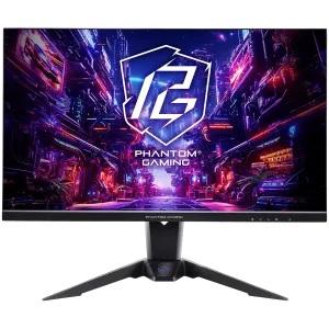 Asrock Gaming Monitor, 27" QHD(2560x1440) IPS, 180 Hz, 99% sRGB, 1000:1, 16:9, 400 cd/m², 178º/178º, 1ms (MPRT), AMD FreeSync, Flicker-free, Height, Swivel, Tilt, 2x 2W Speakers, 2x HDMI 2.0, 1x DP 1.4, 1x Audio Jack (3.5mm), Wi-Fi antenna, 3Y