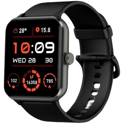 Blackview R50, 1.85-inch TFT HD, 350mAh Battery, 24-hour SpO2 Detection + Heart Rate Monitoring, Calls and SMS notification, Black