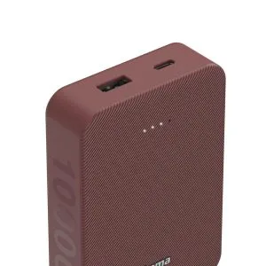 HAMA Baterie externă „Colour 10”, 10000 mAh, 2 ieșiri: USB-C, USB-A, roșu