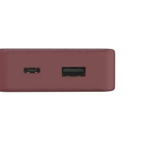 HAMA Baterie externă „Colour 10”, 10000 mAh, 2 ieșiri: USB-C, USB-A, roșu