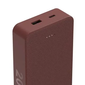 HAMA Baterie externă „Colour 20”, 20000 mAh, 2 ieșiri: USB-C, USB-A, roșu
