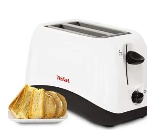 Toaster Tefal TT130130, Delfini 2, Toaster, 850W, 2 Hole, 7 Stage thermostat, Stop function, Defrosting, Reheating, white