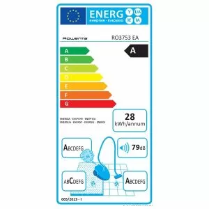 Прахосмукачка Rowenta RO3753EA, Compact Power (black/orange) - 750W, ACAA, parquet