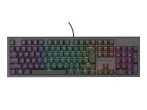 Keyboard Genesis Mechanical Gaming Keyboard Thor 303 RGB Backlight Brown Switch US Layout Black