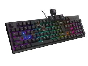 Keyboard Genesis Mechanical Gaming Keyboard Thor 303 RGB Backlight Brown Switch US Layout Black