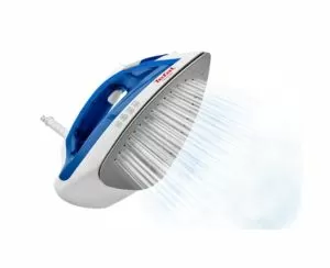 Ютия Tefal FV1711E0, Virtuo white & velvet blue,1800W - 0-24g/min - shot 80g/min - PTFE soleplate - water tank 200 ml - cord length 1,9 m - anti drip function