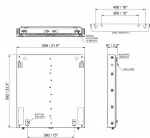 BalanceBox 400-70 Medium, Монтаж на стена на публични и интерактивни дисплеи 55" - 75", Регулиране височината