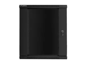 Communication cabinet Lanberg rack cabinet 19” wall-mount 15U / 600x600 for self-assembly (flat pack), black