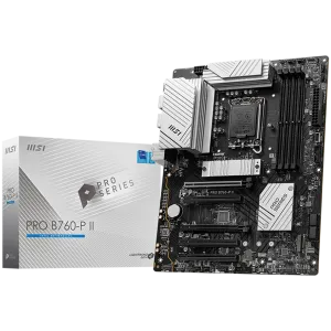 MSI PRO B760-P II, ATX, Intel B760, LGA 1700, Dual Channel DDR4 până la 7000MHz, 4xDDR5, 5x sloturi PCIe x16, 2x sloturi M.2, 1x HDMI, 4x USB 2.0, 4x USB 5Gbps, 4x USB 5Gbps, 4x USB 5Gbps, . 2.5G LAN, 4x LED EZ Debug, 3Y