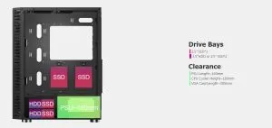 Montech кутия X3 MESH, Mid-tower Case, TG, 6 fixed RGB Fans, Black