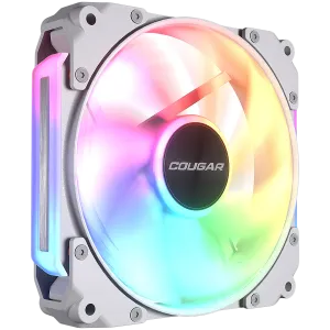 Ventilator Cougar APOLAR 120 ARGB White (pachet 3 ventilatoare), Viteza ventilatorului 600-2200 RPM±200RPM, Debit de aer 75,38 CFM ± 10%, Presiune aer 2,59 mm H2O±10%, Rulment HDB Hydro Dynamic, 490 mm (Ventilator) / 470 mm (ARGB)