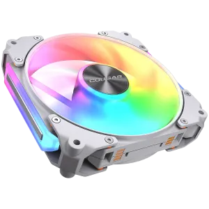 Ventilator Cougar APOLAR 120 ARGB White (pachet 3 ventilatoare), Viteza ventilatorului 600-2200 RPM±200RPM, Debit de aer 75,38 CFM ± 10%, Presiune aer 2,59 mm H2O±10%, Rulment HDB Hydro Dynamic, 490 mm (Ventilator) / 470 mm (ARGB)