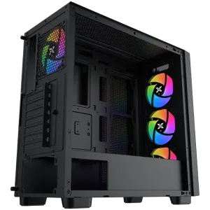 Gaming Y Pro, EN42249, BK,EATX,U3x1+U2x2,Dual ARGB LED Strip FP & Left TG,4PCS S20A & Galaxy II Fan Control Kit