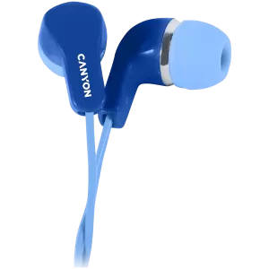 CANYON Stereo Earphones with inline microphone, Blue