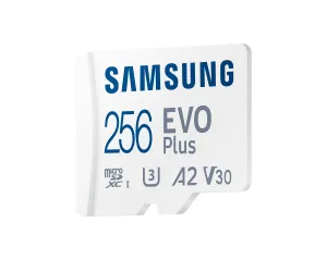 Card de memorie Samsung EVO Plus, microSDXC, UHS-I, 256GB, Adaptor