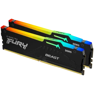 Kingston DRAM 32GB 5600MT/s DDR5 CL36 DIMM (Kit of 2) FURY Beast RGB EXPO