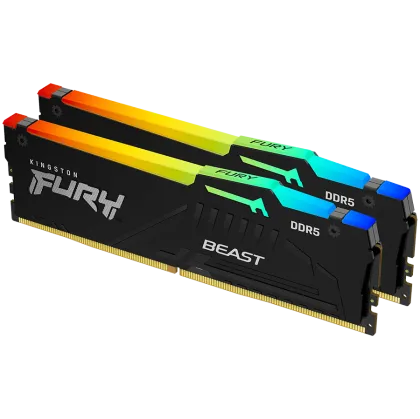 Kingston DRAM 32GB 5600MT/s DDR5 CL36 DIMM (Kit of 2) FURY Beast RGB EXPO