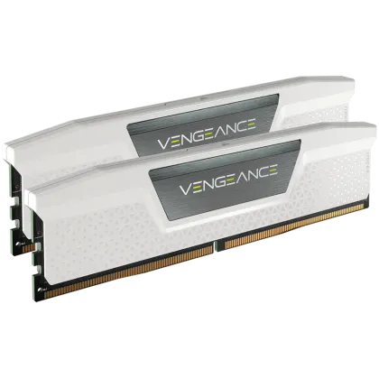 Corsair DDR5, 5600MT/s 32GB 2x16GB DIMM, Unbuffered, 36-36-36-76, Std PMIC, XMP 3.0, VENGEANCE DDR5 White Heatspreader, Black PCB, 1.25V