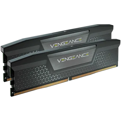 Corsair DDR5, 5200MT/s 32GB 2x16GB DIMM, Unbuffered, 40-40-40-77, Std PMIC, XMP 3.0, VENGEANCE DDR5 Black Heatspreader, Black PCB, 1.25V