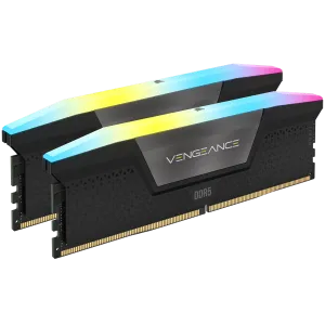 Corsair DDR5, 5600MT/s 32GB 2x16GB DIMM, Unbuffered, 40-40-40-77, XMP 3.0, VENGEANCE RGB DDR5 Black Heatspreader, RGB LED, 1.25V, EAN:0840006600213