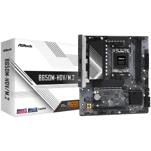 ASROCK MB Desktop B650M-HDV/M2, AM5, 2x DDR5, 2x PCIe 4.0 x16, 1x PCIe 4.0 x1, 1x Blazing M.2(PCIe Gen5x4), 1x Hyper M.2(PCIe Gen4x4), 1x M.2, 1x SATA3 6.0 Gb/s, 1x HDMI, 1x DisplayPort, 2.5G LAN, 7x USB 3.2, 8x USB 2.0, 1x USB-C
