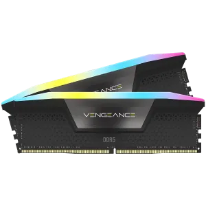 Corsair DDR5, 6000MT/s 32GB 2x16GB DIMM, Unbuffered, 36-44-44-96, Std PMIC, XMP 3.0, VENGEANCE RGB DDR5, Black PCB, 1.4V
