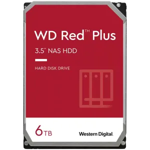 HDD NAS WD Red Plus (3,5 inchi, 6TB, 256MB, 5400 RPM, SATA 6 Gb/s)