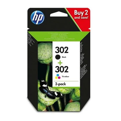 Consumabile HP 302 pachet de 2 cartușe de cerneală originale negru/tricolor