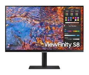 Monitor Samsung 27B800, 27" IPS LED, 60 Hz, 5 ms GTG, 3840x2160, 300 cd/m2, Flicker Free, PBP, PIP, USB-C 90W, 3xUSB 3.0, Display Port 1.4, 2xHDMI 2.2, Negru