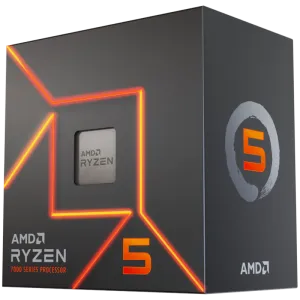 AMD CPU Desktop Ryzen 5 6C/12T 7600 (5.2GHz Max, 38MB,65W,AM5) box, with Radeon Graphics and Wraith Stealth Cooler