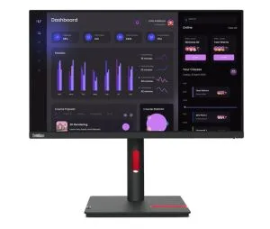 Monitor Lenovo ThinkVision T24i-30 23.8", IPS, AG, 4 ms, 250 cd/m2, 1000:1, 1920x1080, 60Hz, înclinat, pivotant, pivot, suport de reglare înălțime, HDMI, DP, VGA, 5 x USB
