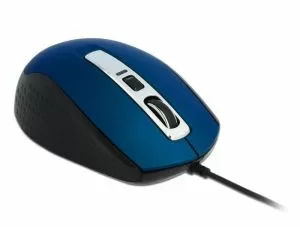 Mouse optic DeLock, USB-A, 5 butoane, Albastru