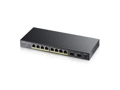 Switch ZyXEL GS1100-10HP v2, unmanage PoE 8x Gigabit, 2x Fiber Uplink, 120 WattPoE