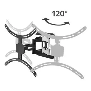 Suport TV Hama FULLMOTION, 229 cm (90") până la 50 kg, complet mobil, 220837