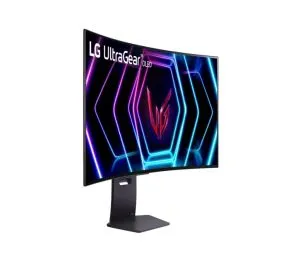 Monitor LG 39GS95QE-B, 39 inchi Ultragear OLED 0,03 ms (GtG), 21:9 Curved Gaming WQHD+ (3440x1440), 240Hz, 1000:1, 275 cd/m2, 1000:1, DCI-P3 Free, DCI-P3 NVIDIA G-Sync, VRR, HDR 400, PBPin PIP, USB Down/Up-stream, HDMI, DisplayPort, înclinare, înălțime, p