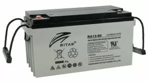 Baterie plumb acid RITAR (RA12-80), AGM, 12V, 80 Ah, 350/ 167/ 182 mm, Terminal F11(M6)
