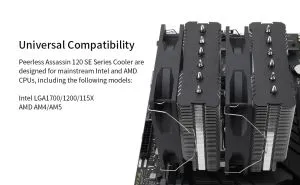 Thermalright охладител CPU Cooler Peerless Assassin 120 SE A-RGB - Dual-Tower - LGA1851/LGA1700/AM5